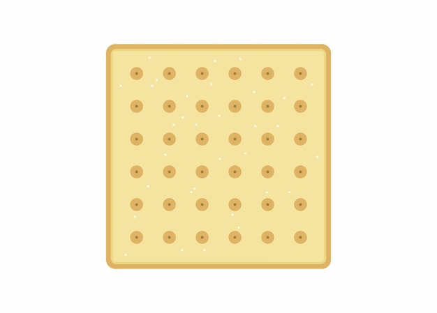 Biscuit crackers with crystal sugar sprinkles Simple flat illustration