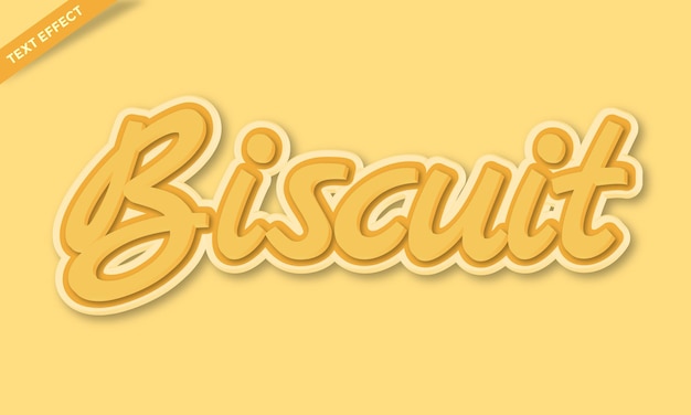 Biscuit teksteffect ontwerp vector