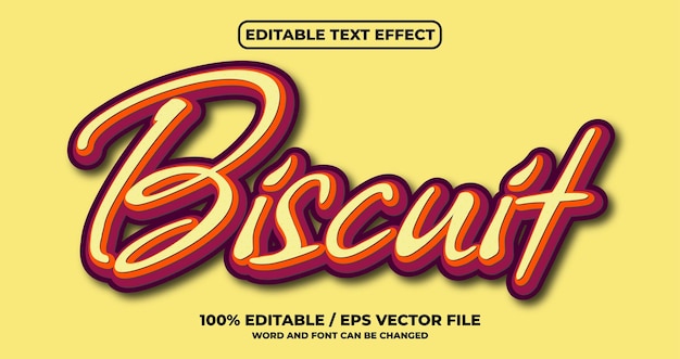 Biscuit text effect style