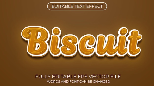 Vector biscuit text effect