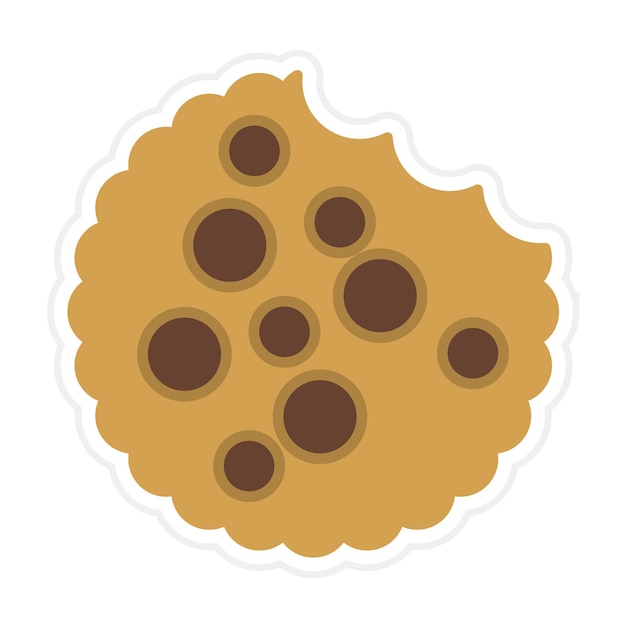 Икона вектора печенья может быть использована для детского набора икон