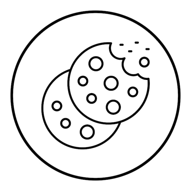 Икона вектора печенья может быть использована для детского набора икон