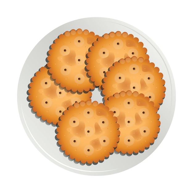 Vector biscuits illustrations on transparent background