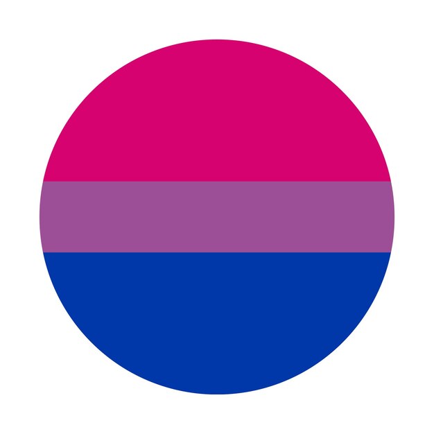 Vector bisexual pride flag in shape