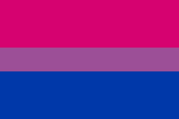 Vector bisexuele trots vlag in vorm