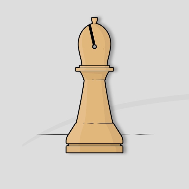 How to draw a Chess Piece Bishop Real Easy 