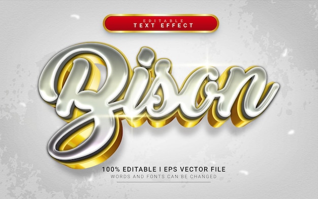 Bison 3d style text effect