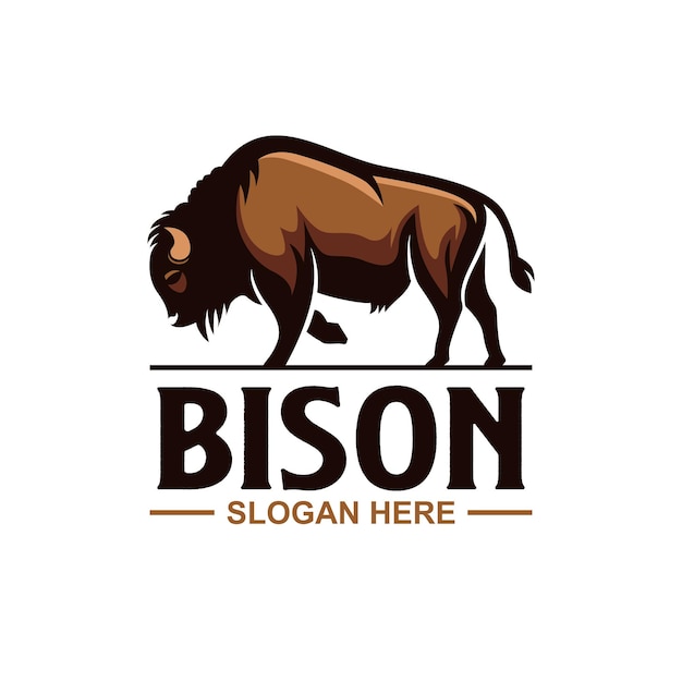 Bison logo design template inspiration vector illustration