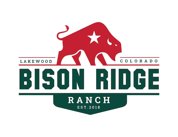 Vector bison ridge