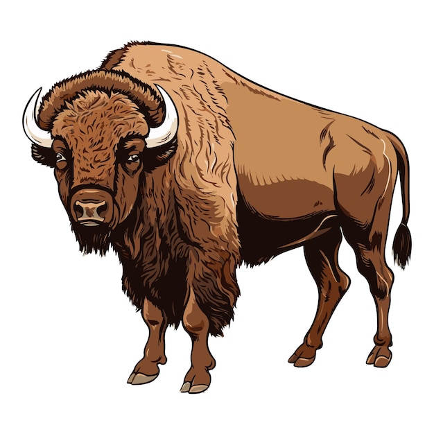 Bison wild beest dierlijke vectorillustratie