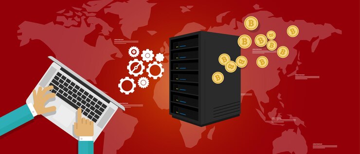 Vector bit coin mining server