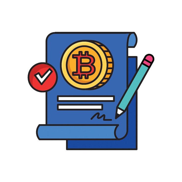 Vector bitcoin assignment icon