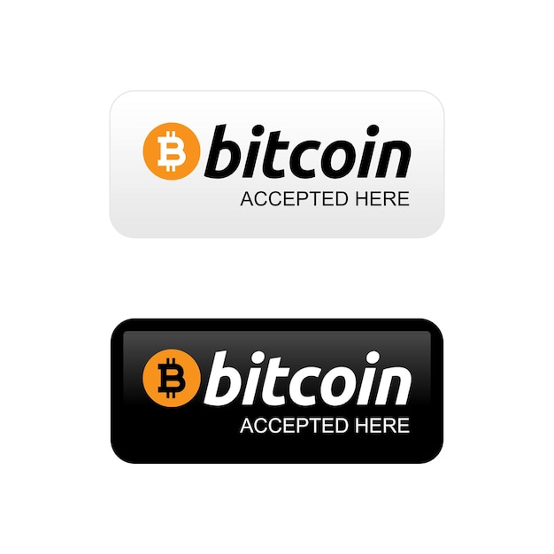 Bitcoin banner badge for crypto