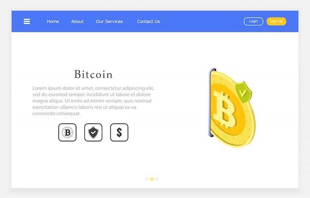 Bitcoin-beveiliging, isometrische illustratie van bitcoin met beveiligingsschild.