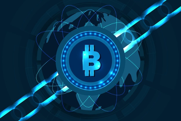 ビットコインのブロックチェーン技術とグローバル接続コンセプト