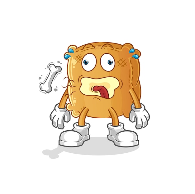 Bitcoin burp mascot. cartoon vector