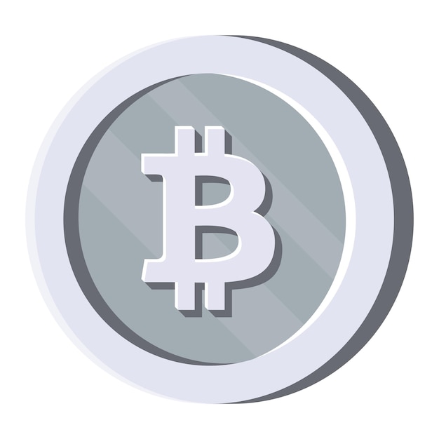 Vector bitcoin cash silver coin