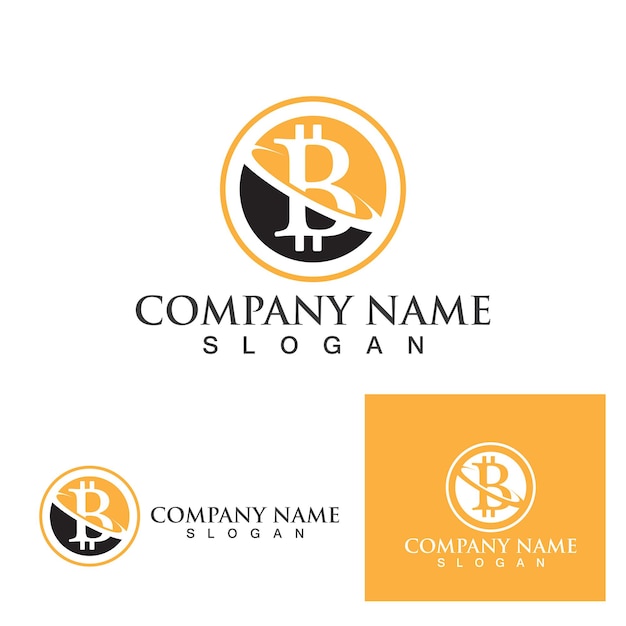 Bitcoin coin logo and symbol vector eps