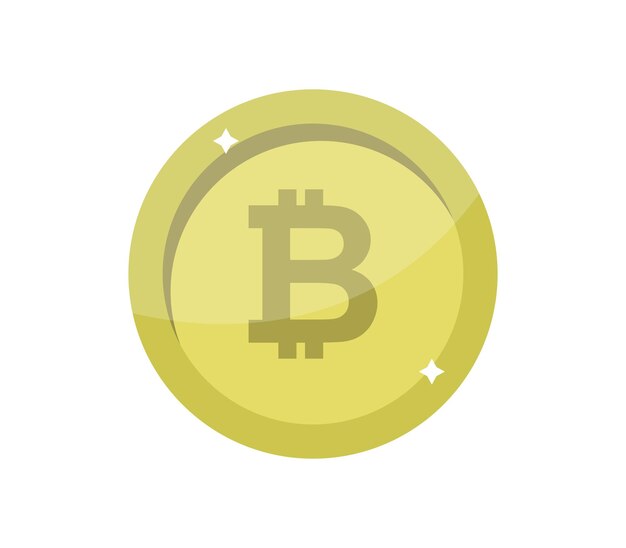 Vector bitcoin coin