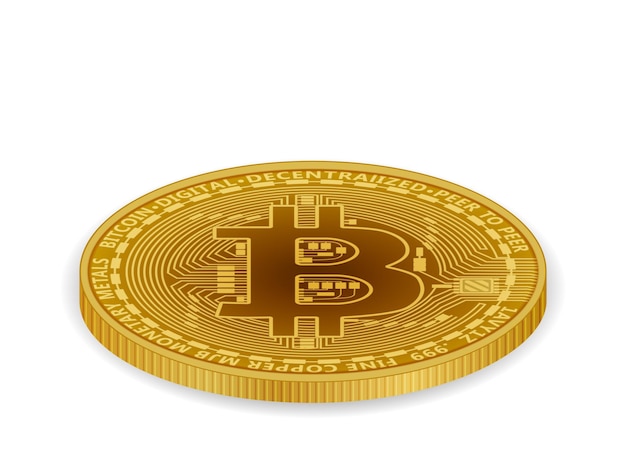 Vector bitcoin coin