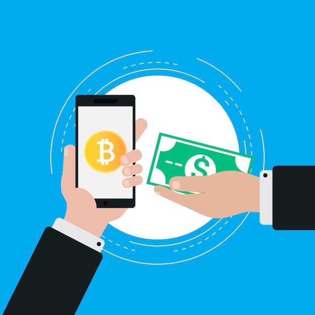 Bitcoin-concept. Cryptocurrency en digitaal geldconcept.