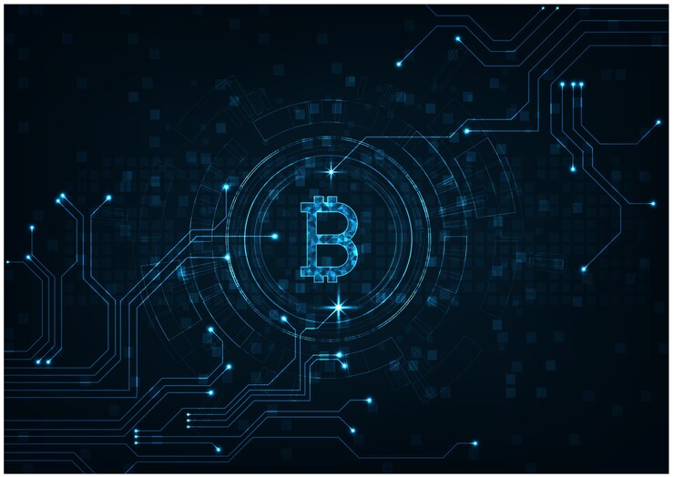 Vector bitcoin concept