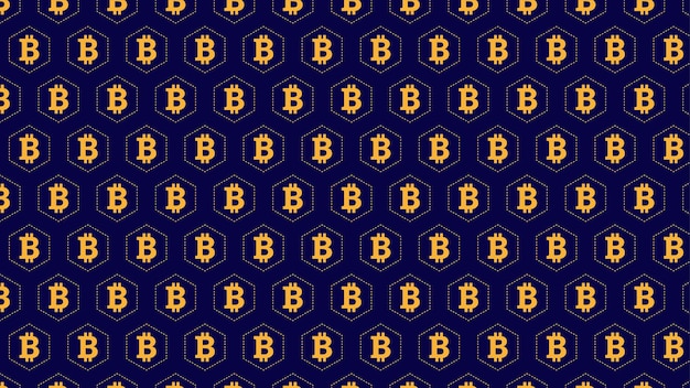 Bitcoin Crypto theme abstract seamless pattern background