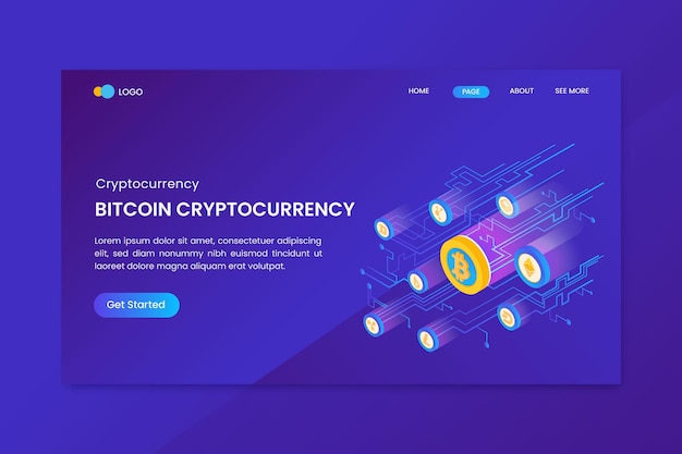 Vector bitcoin cryptocurrencies isometric