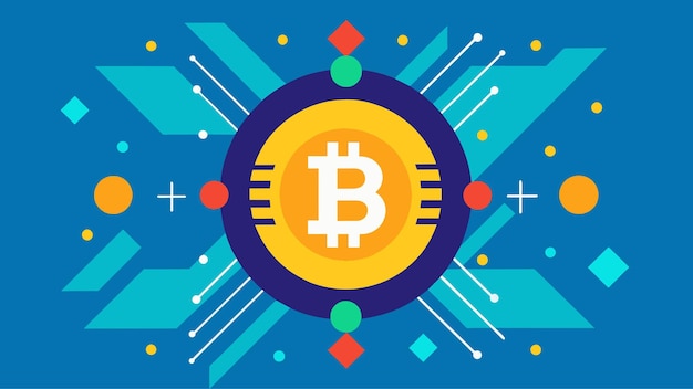 Bitcoin Cryptocurrency achtergrond illustratie