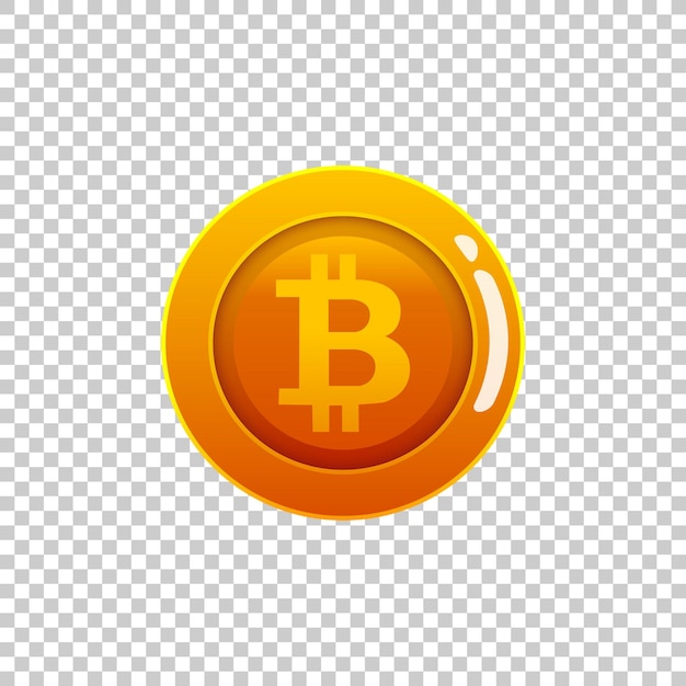Bitcoin cryptocurrency coin icon of virtual currency