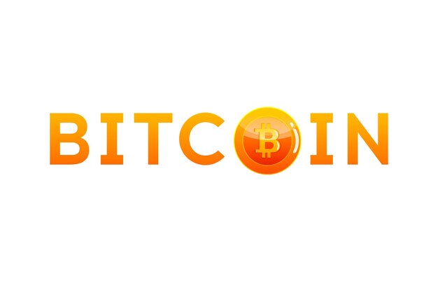 Bitcoin cryptocurrency coin icon of virtual currency