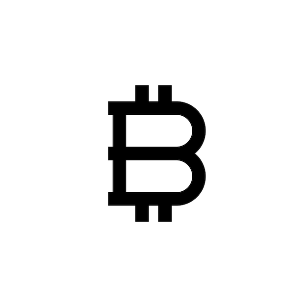 bitcoin eenvoudige vector icoon