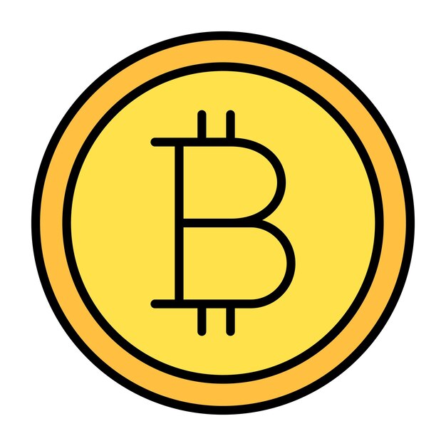 Vector bitcoin flat illustration