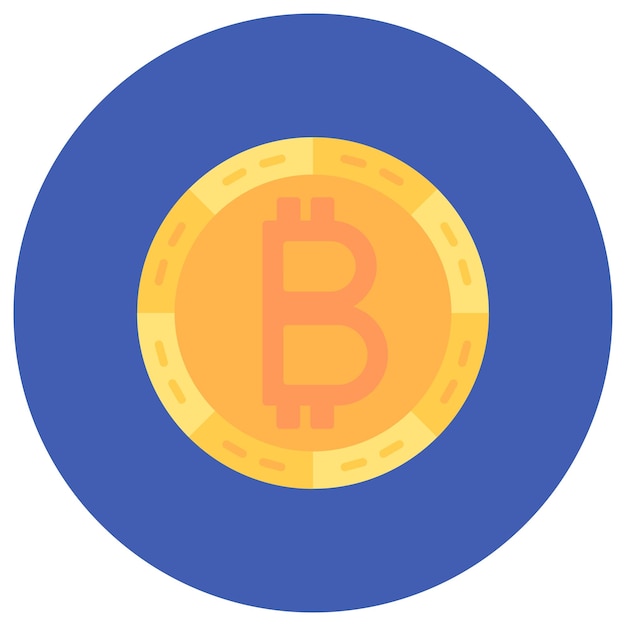 Vector bitcoin flat illustration