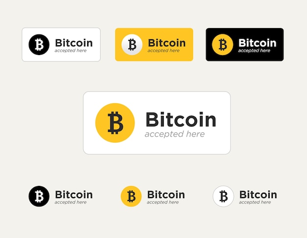 Bitcoin geaccepteerde stickerset