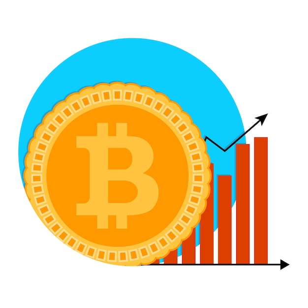 Simbolo del grafico di crescita bitcoin