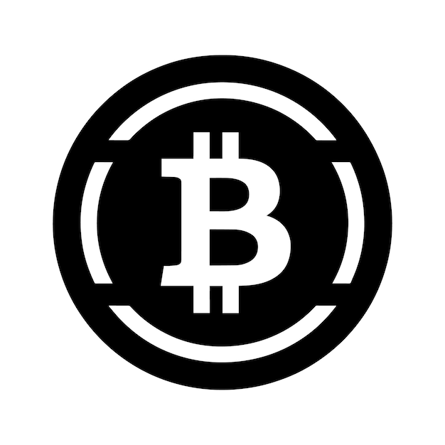 Bitcoin Icon Teken geïsoleerd
