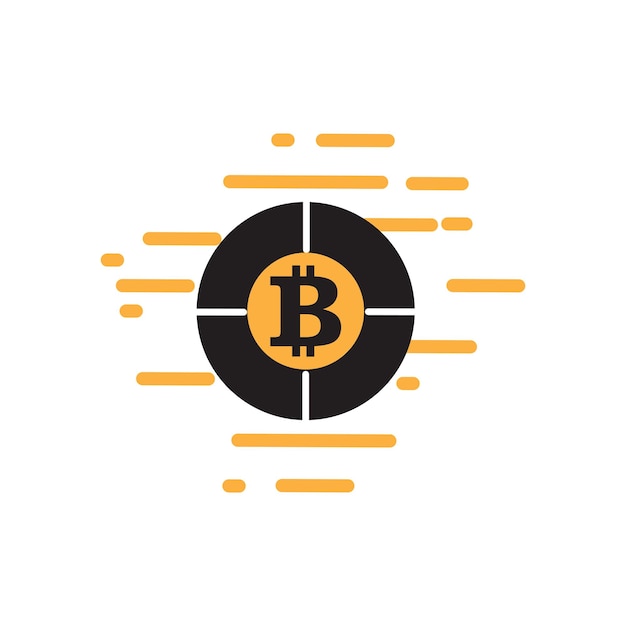 Bitcoin 아이콘 벡터 일러스트 레이 션 디자인