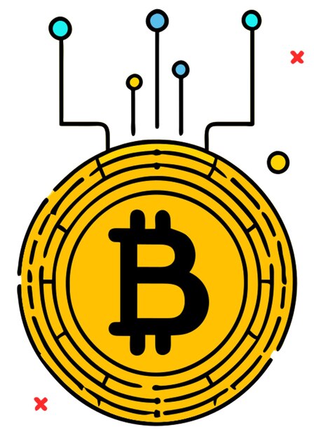 Vector bitcoin icon