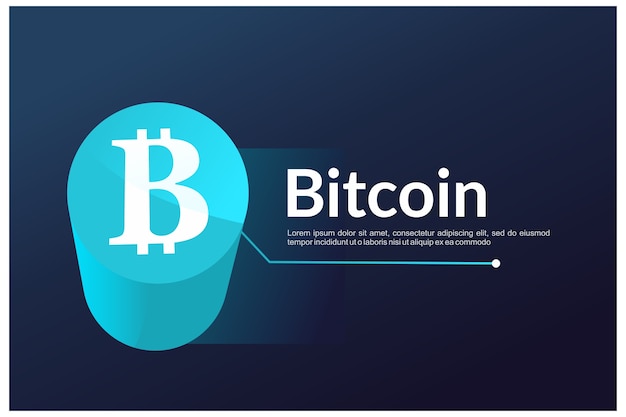 Vettore bitcoin landing page graphic - cryptocurrency