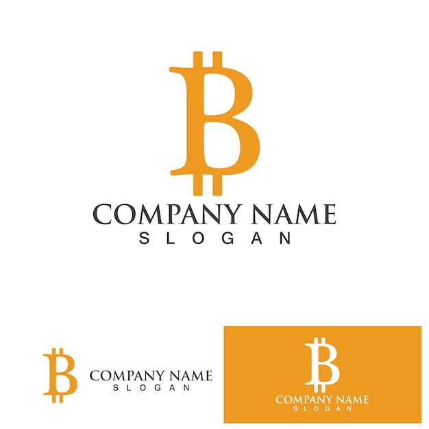 Bitcoin logo vector template money