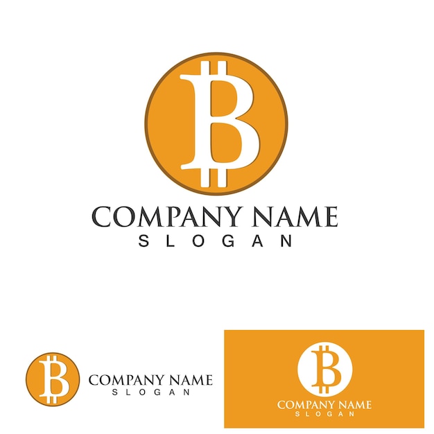 Bitcoin logo vector template money