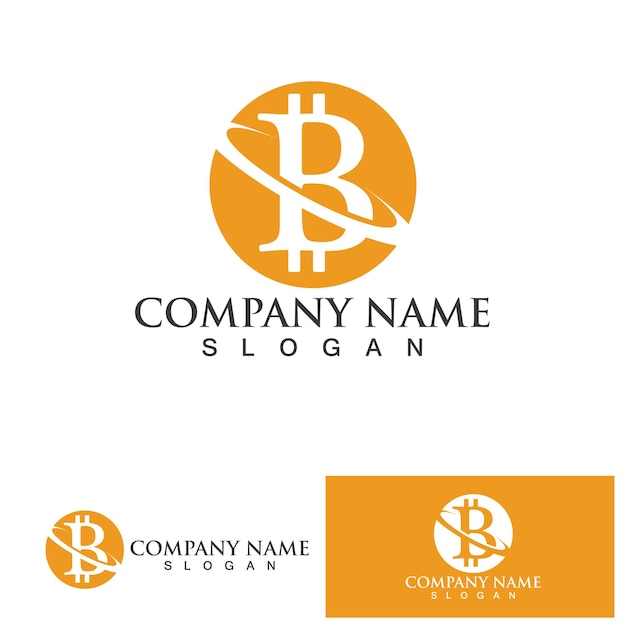 Bitcoin logo vector template money