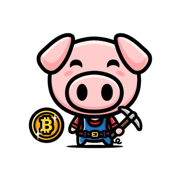 Disegno di maiale minerario bitcoin