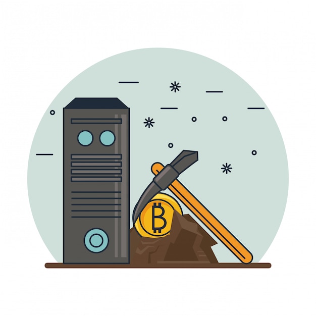 Vector bitcoin mining technological devices