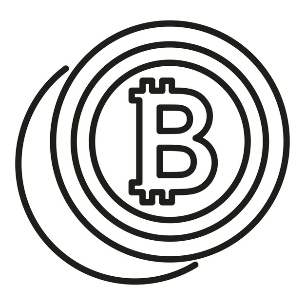 Bitcoin munt pictogram overzicht vector Crypto geld Bedrijfsfinanciën