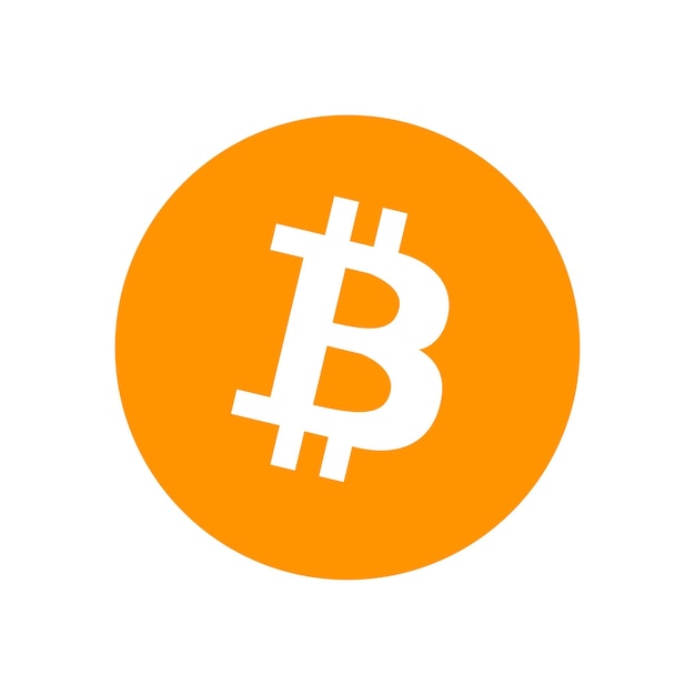 Bitcoin-pictogram op een witte achtergrond Vectorillustratie