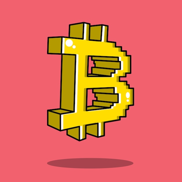 Bitcoin pixel logo afbeelding