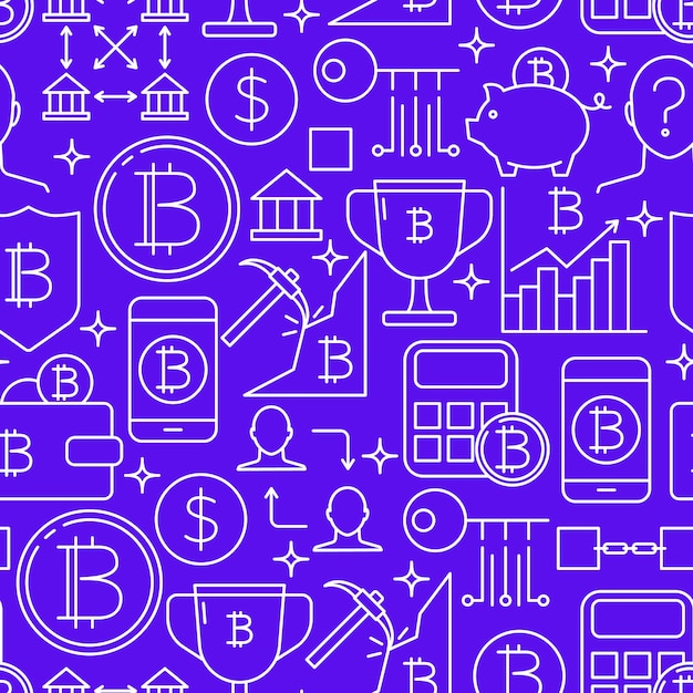 Bitcoin seamless pattern