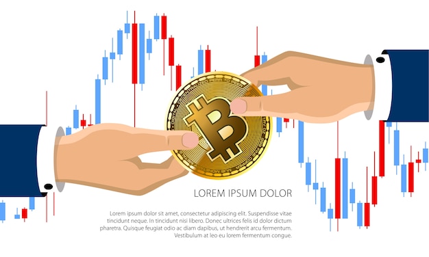 Bitcoin trading diagram illustration